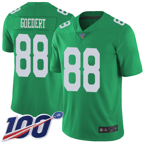 Men Philadelphia Eagles #88 Dallas Goedert Limited Green Rush Vapor Untouchable NFL Jersey 100th Season